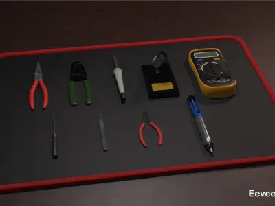 Game Ready Soldering Tools Pack Low-poly 3D model