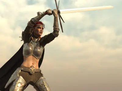 4 Greatswords Bundle for G8F 3D model