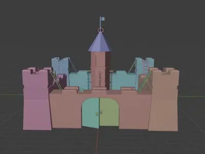 Castle Low-poly 3D model buy