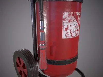 fire extinguisher Low-poly 3D model 11