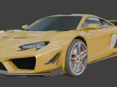 NFS Racing car low poly Low-poly 3D model