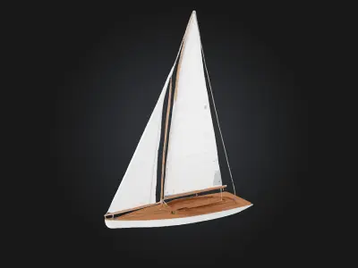 ailboat Serenity  Drift into Calm Horizons 3D model
