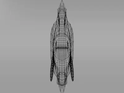 Mojarra parrot fish Low-poly 3D model