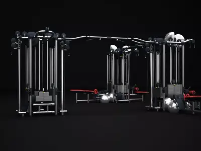 Multistation Fitness Cable Machine 3D model order