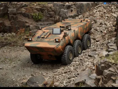 Armored Brazilian Vehicle - VBTP Guarani  Low-poly 3D model