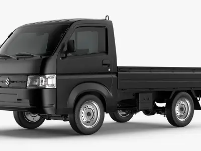 Black Suzuki Carry Truck Simplified  purchase 3D model