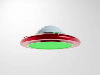 UFO spaceship 3d model Low-poly 3D model