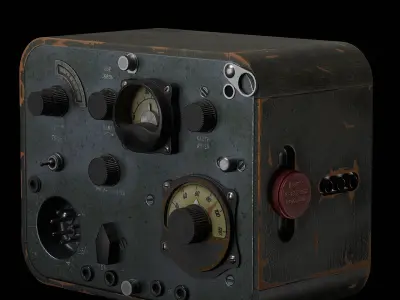 Telegraph radio station North Low-poly 3D model