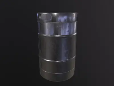 Stainless Steel 3D Model Low-poly 3D model