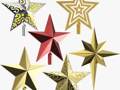 Detailed Tree Toppers Collection 3D model