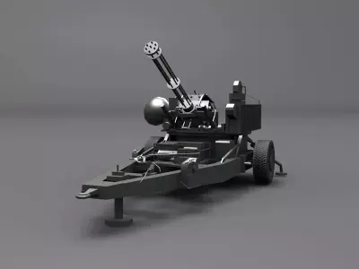 M167 VADS Low-poly 3D model
