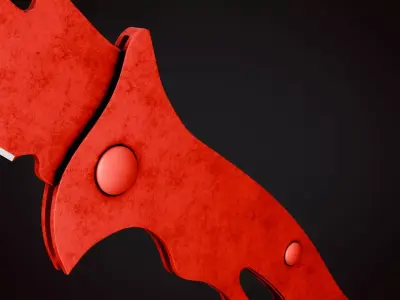 Knife 3 E Low-poly 3D model