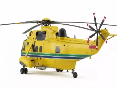 Westland Sea King Search and Rescue Helicopter 3D model