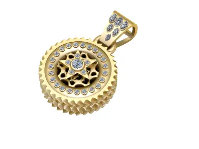 Gear pendant 3D printable model       3D print model