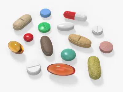 Medical Pill, Capsule, Tablet collection 3D model