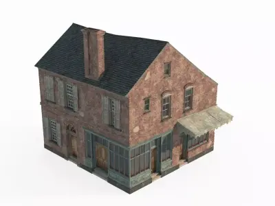 Around the 18th century brick houses were constructed 3D model