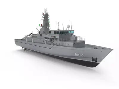 Bedok-class mine countermeasures vessel 3D model