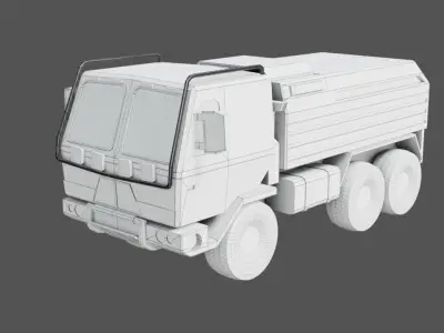  Military Truck - Low poly - PBR - Game ready Low-poly 3D model