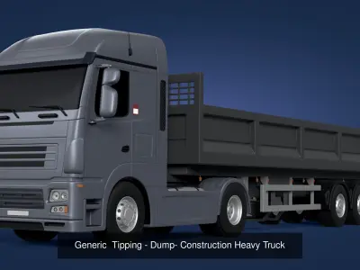 Generic Heavy trucks  -- Cement Mixer - Tipping - Construction 3D Model Pack
