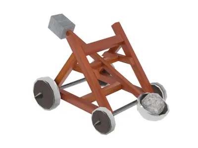 Catapult Low-poly 3D model order