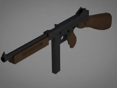 M1A1 Thompson Submachine Gun 3D model