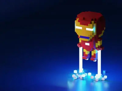 Ironman lego iron man Low-poly 3D model