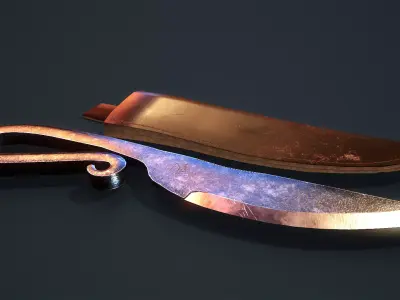Viking Dagger Low-poly 3D model