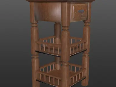 Console Table Low-poly 3D model