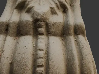Ornamental Stone Corbel 3D Scan Low-poly 3D model