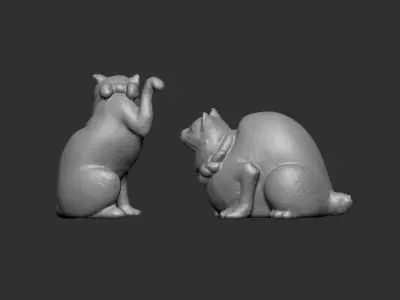 The UKIYOE Cats 3D model