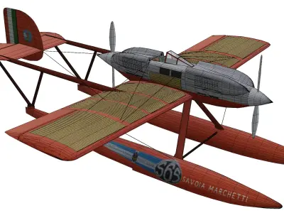 Savoia-Marchetti S65 Low-poly 3D model