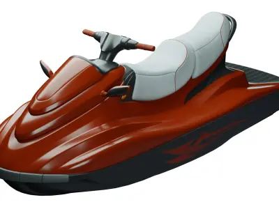 Jet Ski Low-poly 3D model