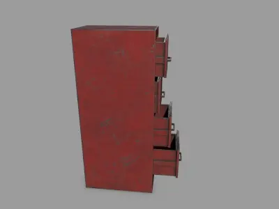 Cabinet metal filing Low-poly 3D model