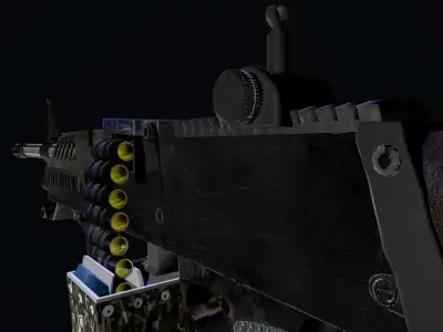 LSAT light machine gun  3D model