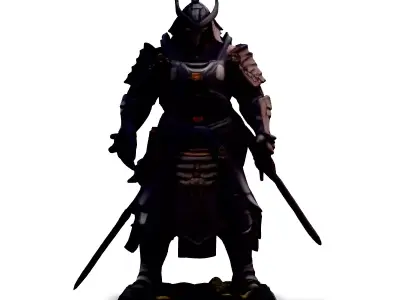 SciFi Samurai Warrior 3D Model Low-poly 3D model