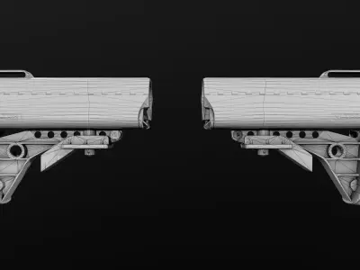 VLTOR IMOD AR15 Collapsible Buttstock Low-poly 3D model