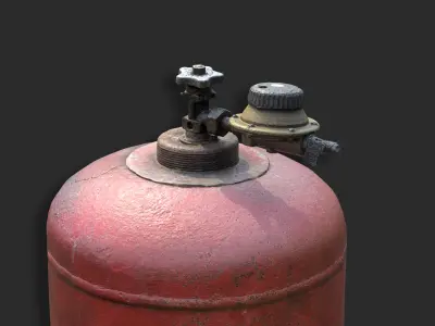 Propane Gas Tank - Game Ready Low-poly 3D model
