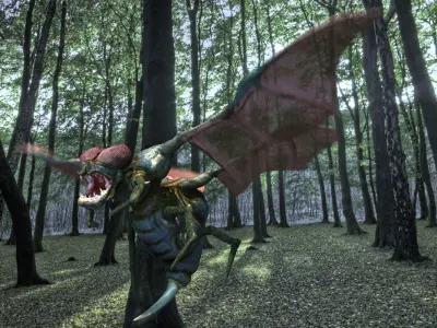 Fly Monster Low-poly 3D model