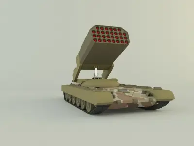 Heavy Multiple Rocket Launcher Soviet v1 3D model