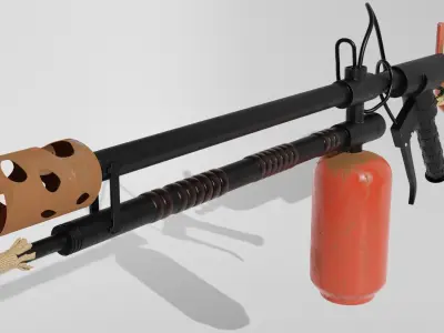 flamethrower Gun  3D model