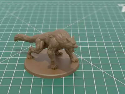 Werewolf RPG Miniature 3D Print STL 3MF Models 3D print model