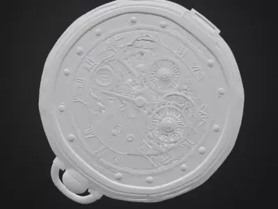 Antique Mechanical Pocket Watch 3D print model