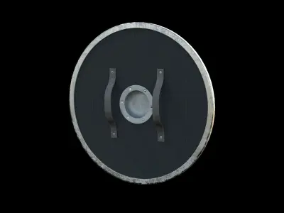 Shield 5 metal Low-poly 3D model