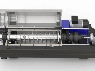 Decanter centrifuge 3D model