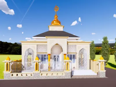 Islamic Mosque public room prayer building  3D model