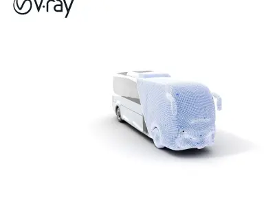 Modern Futuristic Bus Model Pack Low-poly 3D model