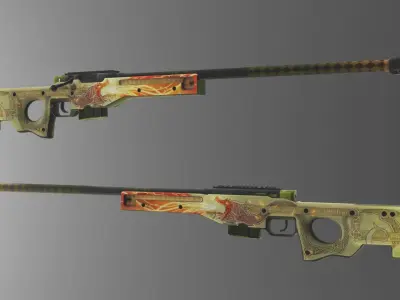 Dragunov sniper rifle SVD 3D model