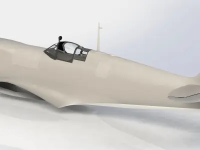 Spitfire Fuselage 3D print model