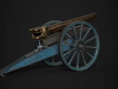 Cannon Low-poly 3D model get