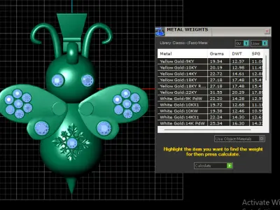 Butterfly pendant 3d prientable model 3D print model